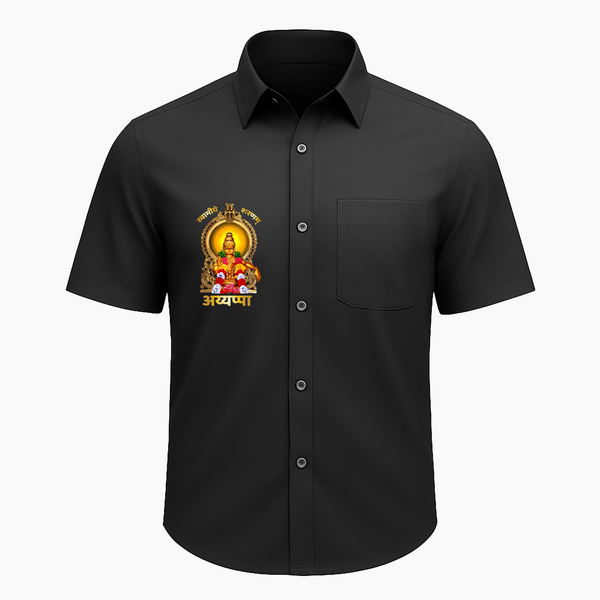 Ayyappa Divine in Hindi |Adults Shirt - BLACK - Small 0