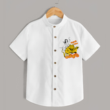 Swamiye Saranam Ayyappa - Imprinted Shirt For Kids (Telugu) - WHITE - 0 - 6 Months Old (Chest 23")