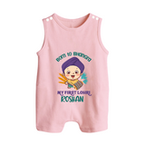 Boren to Bhangra| Customized Romper Suit  - BABY PINK - 0 - 5 Months Old (Chest 18")