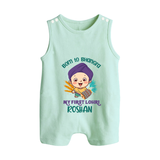 Boren to Bhangra| Customized Romper Suit  - MINT GREEN - 0 - 5 Months Old (Chest 18")