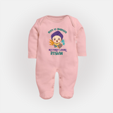 Boren to Bhangra| Customized Fullbody suit  - BABY PINK - New Born (Chest 7.5")