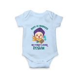 Boren to Bhangra| Customized Romper  - BABY BLUE - New Born (Chest 14")