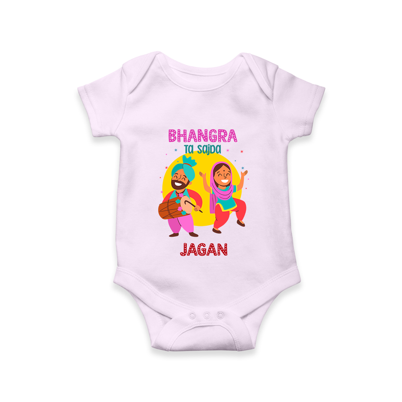 Lohri Celebrations - Traditional Customized Romper for Babies with Name - LILAC - 0 - 3 Months Old (Chest 16")