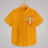Bhangra Ta Saida| Personalised Shirt  with Name - CHROME YELLOW - 0 - 6 Months Old (Chest 23")