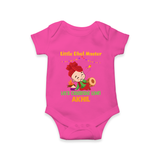 Little Dhol Master | Personalised Romper  with Name - HOT PINK - New Born (Chest 14")