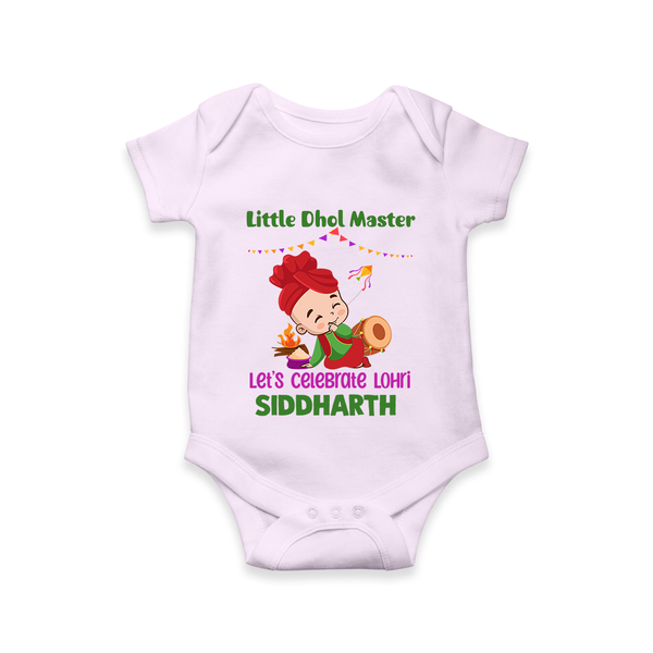 Little Dhol Master | Personalised Romper  with Name - LILAC - New Born (Chest 14")