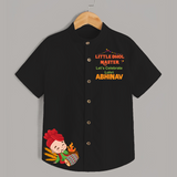 Little Dhol Master - Customised Shirt For Kids - BLACK - 0 - 6 Months Old (Chest 23")