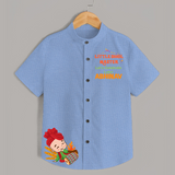 Little Dhol Master - Customised Shirt For Kids - SKY BLUE - 0 - 6 Months Old (Chest 23")