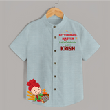 Little Dhol Master - Customised Shirt For Kids - ARCTIC BLUE - 0 - 6 Months Old (Chest 23")