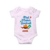 First Makar Sankrati | Customized Romper with Name - LILAC - New Born (Chest 14")