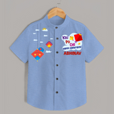 Kai Po Che - Happy Sankranti - Adorable Customised Shirt For Kids - SKY BLUE - 0 - 6 Months Old (Chest 23")