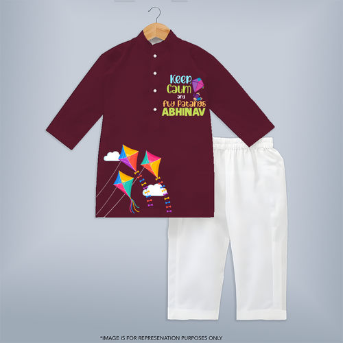 Keep Calm and Fly Patangs - Customised Kids Kurta