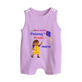 Born to fly Patang Premi - Cute Customised Romper For Babies - LILAC - 0 - 5 Months Old (Chest 18")