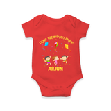 Little Uttarayan Flyer - Customised Onesie - RED - 0 - 3 Months Old (Chest 16")