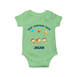 Little Uttarayan Flyer - Customised Onesie - GREEN - 0 - 3 Months Old (Chest 16")