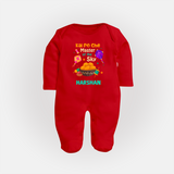 Kai Po Che master of the sky | Customized FullBody Suit with Name - RED - New Born (Chest 7.5")