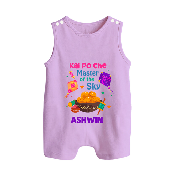 Kai Po Che - Master Of The Sky - Cute Customised Romper - LILAC - 0 - 5 Months Old (Chest 18")