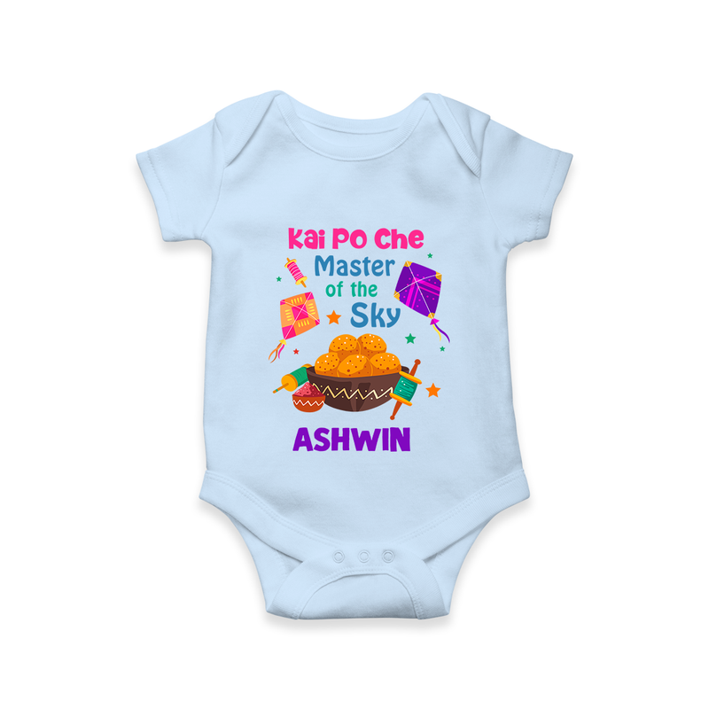 Kai Po Che - Master Of The Sky - Cute Customised Onesie - BABY BLUE - 0 - 3 Months Old (Chest 16")