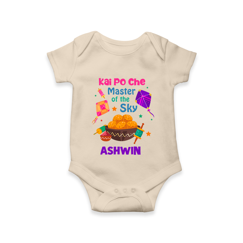 Kai Po Che - Master Of The Sky - Cute Customised Onesie - IVORY - 0 - 3 Months Old (Chest 16")