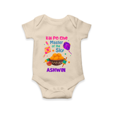 Kai Po Che master of the sky | Customized Romper with Name - IVORY - New Born (Chest 14")