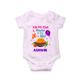 Kai Po Che master of the sky | Customized Romper with Name - LILAC - New Born (Chest 14")