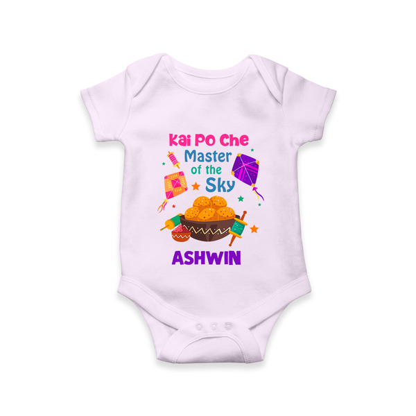 Kai Po Che master of the sky | Customized Romper with Name - LILAC - New Born (Chest 14")