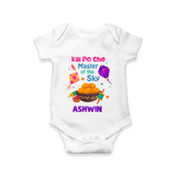 Kai Po Che - Master Of The Sky - Cute Customised Onesie - WHITE - 0 - 3 Months Old (Chest 16")