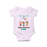 Cut Kiya Re - Happy Uttarayan - Cute Customised Onesie  - LILAC - 0 - 3 Months Old (Chest 16")