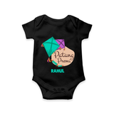 Patang Premi - Cute Customised Onesie  - BLACK - 0 - 3 Months Old (Chest 16")