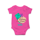 Patang Premi - Cute Customised Onesie  - HOT PINK - 0 - 3 Months Old (Chest 16")