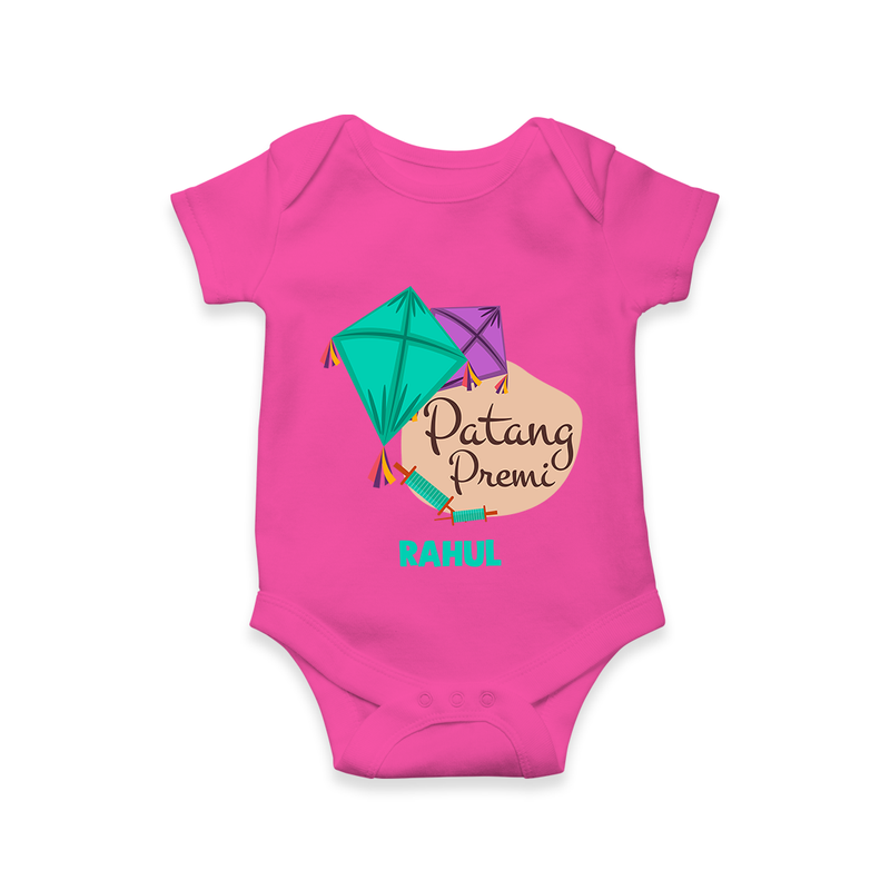 Patang Premi - Cute Customised Onesie  - HOT PINK - 0 - 3 Months Old (Chest 16")