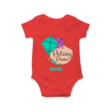 Patang Premi - Cute Customised Onesie  - RED - 0 - 3 Months Old (Chest 16")