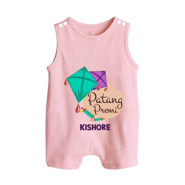 Patang Premi - Cute Customised Romper  - BABY PINK - 0 - 5 Months Old (Chest 18")