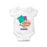 Patang Premi - Cute Customised Onesie  - WHITE - 0 - 3 Months Old (Chest 16")