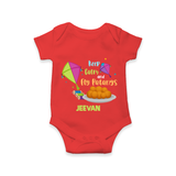 Keep Calm and Fly Patangs - Customised Onesie  - RED - 0 - 3 Months Old (Chest 16")