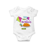 Keep Calm and Fly Patangs - Customised Onesie  - WHITE - 0 - 3 Months Old (Chest 16")