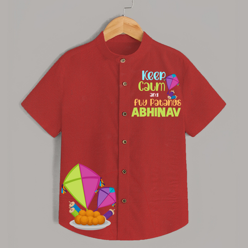 Keep Calm and Fly Patangs - Adorable Customised Kids Shirt