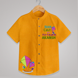 Keep Calm and Fly Patangs - Adorable Customised Kids Shirt  - CHROME YELLOW - 0 - 6 Months Old (Chest 23")