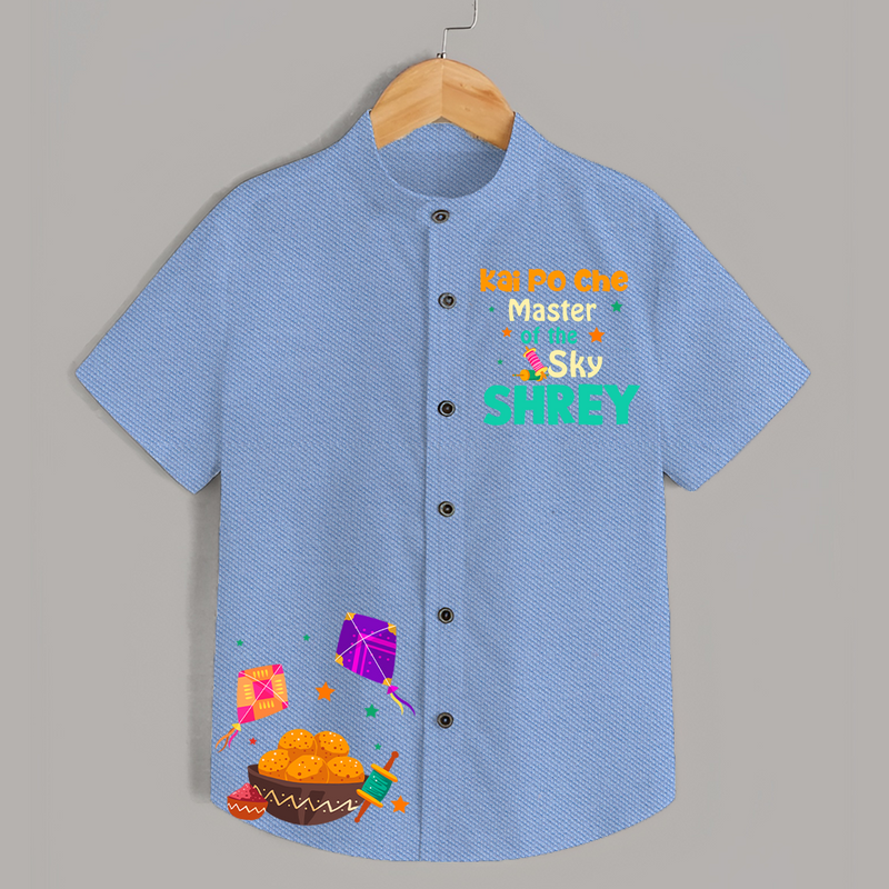 Kai Po Che - Master Of The Sky - Customsied Kids Shirt - SKY BLUE - 0 - 6 Months Old (Chest 23")