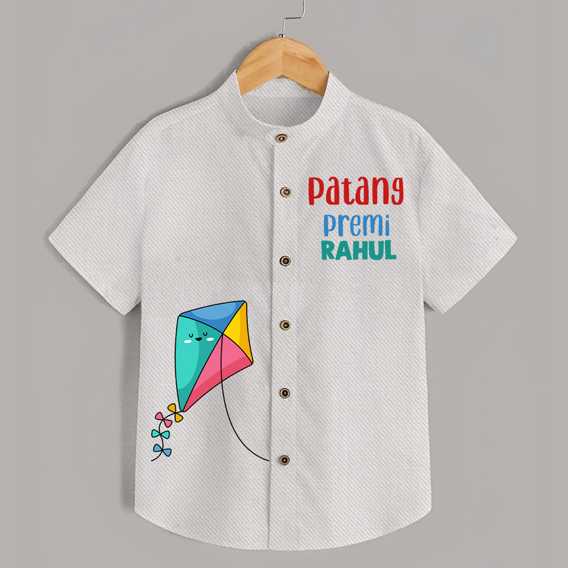 Patang Premi - Customised Kids Shirt  - WHITE - 0 - 6 Months Old (Chest 23")