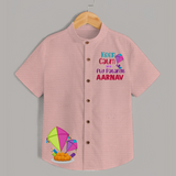 Keep Calm and Fly Patangs - Customised Kids Shirt  - PEACH - 0 - 6 Months Old (Chest 23")