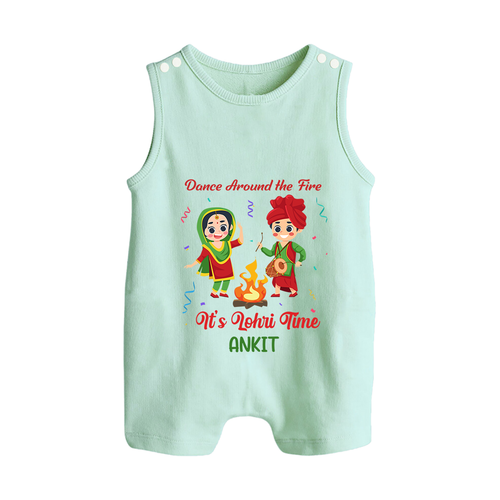 Dance Around The Fire - Lohri Themed Customized Romper Suit for Babies With Name