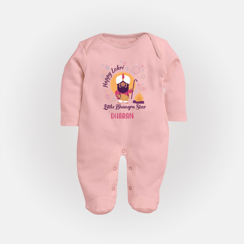 Tiny Celebrations - Lohri Themed Customized Sleep Suit for Babies with Name