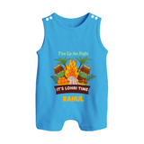 Lohri Bonfire - Customized Romper Suit for Babies with Name - ROYAL BLUE - 0 - 5 Months Old (Chest 18")