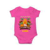 Fire up the night| Personalised Romper  with Name - HOT PINK - New Born (Chest 14")