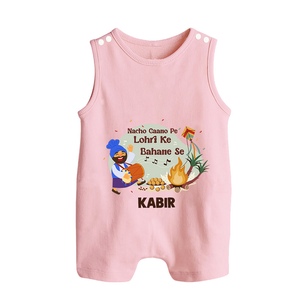 Lohri Delight - Customized Romper Suit for Babies with Name - BABY PINK - 0 - 5 Months Old (Chest 18")