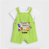 Lohri Delight - Customized Dungaree Set for Kids with Name - GREEN - 0 - 5 Months Old (Chest 18")