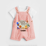 Lohri Delight - Customized Dungaree Set for Kids with Name - PEACH - 0 - 5 Months Old (Chest 18")