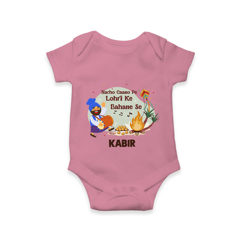 Lohri Delight - Customized Romper for Babies with Name - ONION - 0 - 3 Months Old (Chest 16")