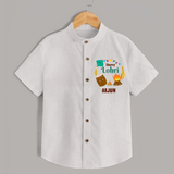 Happy Lohri - Festive Bonfire Customized Shirt for Kids with Name - WHITE - 0 - 6 Months Old (Chest 23")